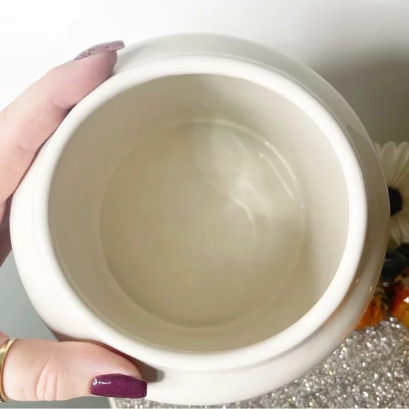 Rae Dunn Halloween Tricks and Treats White Cookie Jar Canister New - Picture 8 of 9